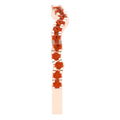 0.36 cttw Simulated Red Diamond Round Cut Rose Gold Eternity Wedding Band