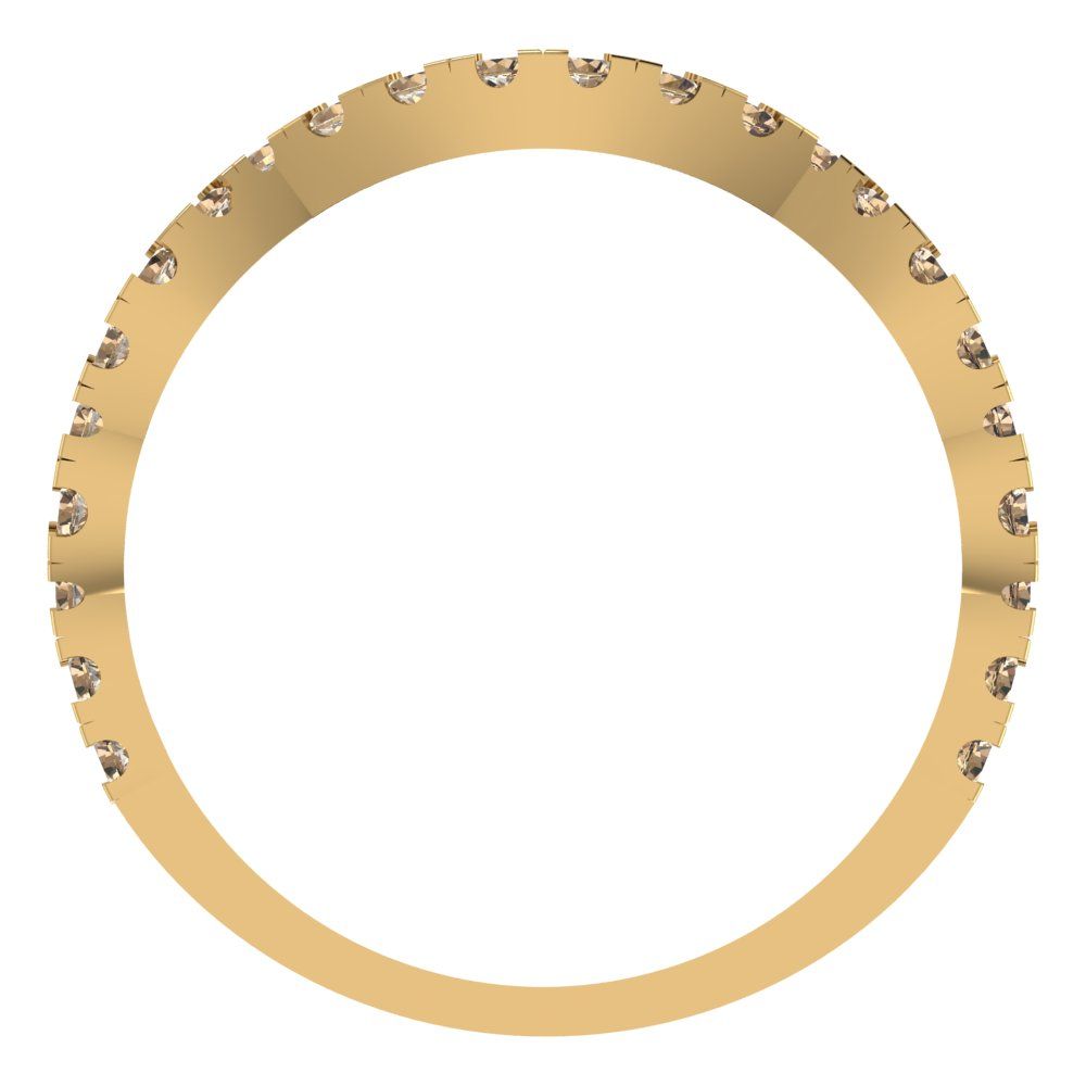 0.36 cttw Yellow Moissanite Round Cut Yellow Gold Eternity Wedding Band
