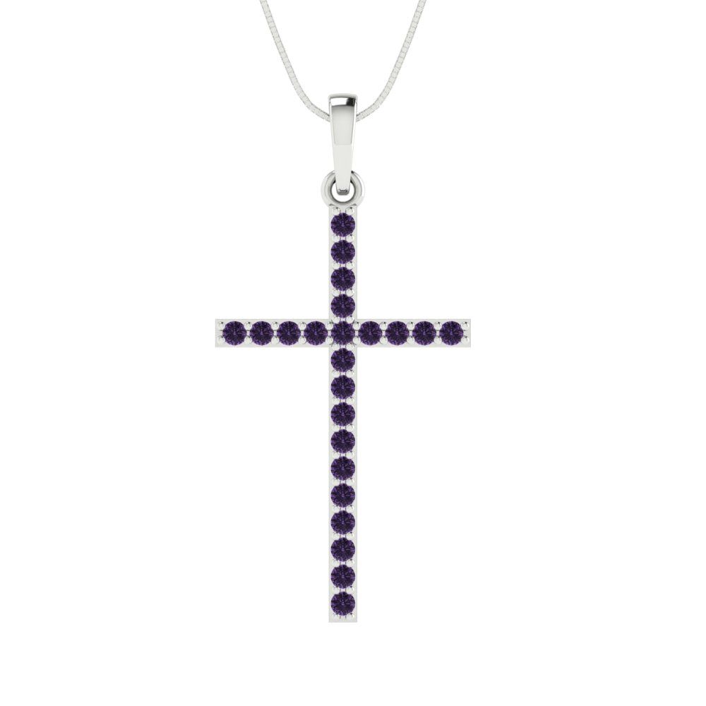 0.575cttw Round Cut Alexandrite Gold-Plated 925 Silver Pendant and 18" Box-Chain Necklace