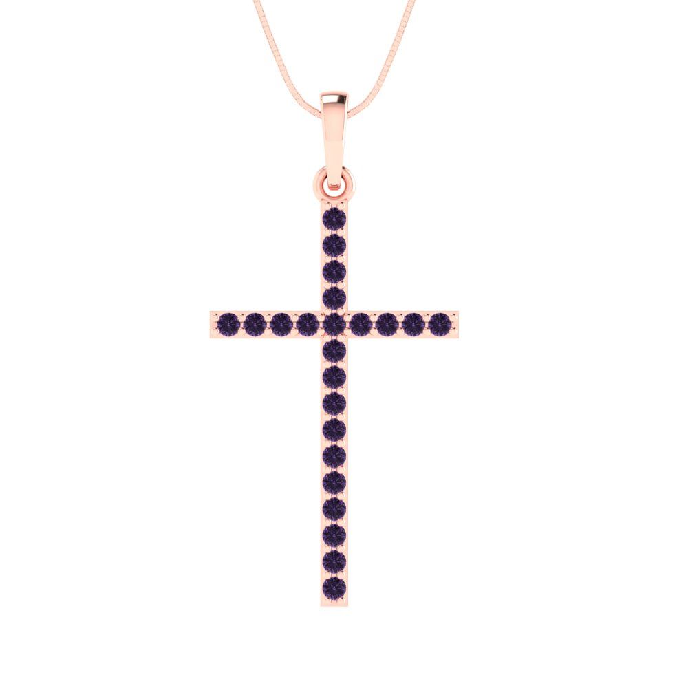 0.575cttw Round Cut Alexandrite Gold-Plated 925 Silver Pendant and 18" Box-Chain Necklace