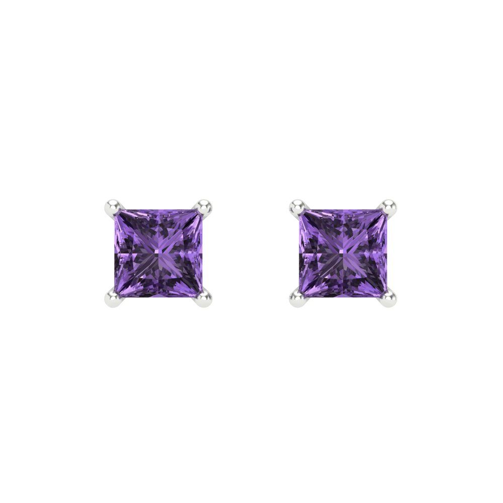 0.5cttw Alexandrite Gold-Plated 925 Silver Screw Back Stud Earrings