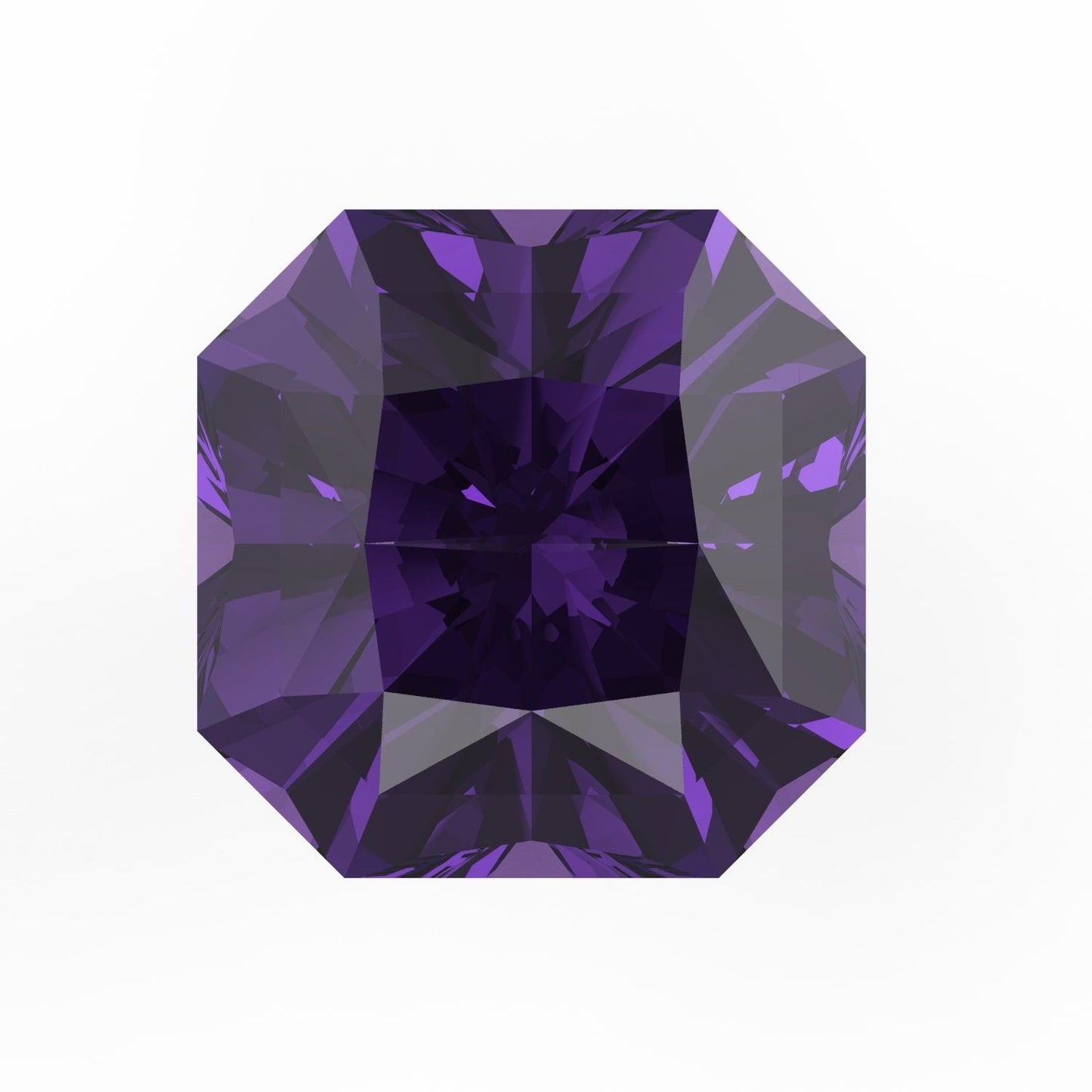 1 to 3 ct Asscher Cut VVS1 Natural Purple Amethyst February Birthstone