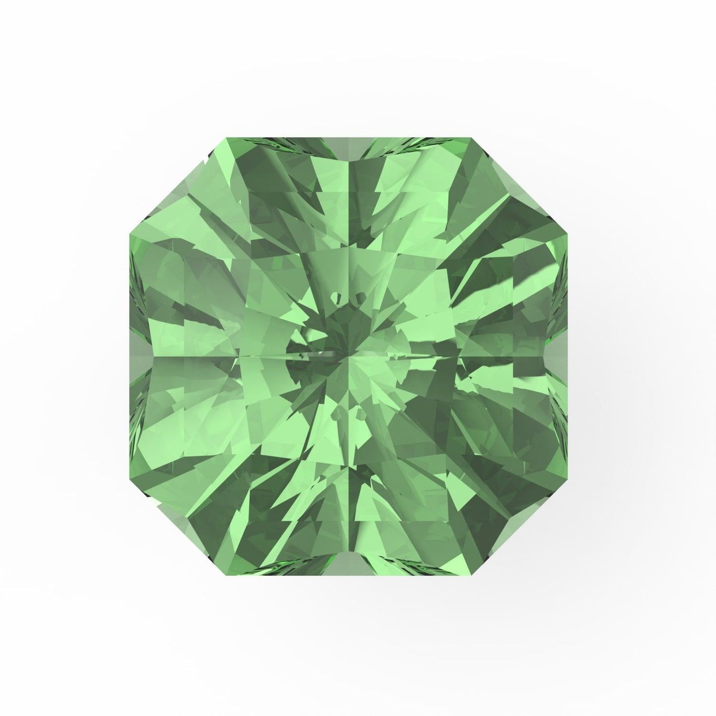 1 to 3 ct Asscher Cut VVS1 Simulated Light Green August Birthstone