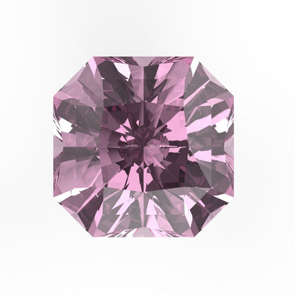 1 to 3 ct Asscher Cut VVS1 Simulated Pink October Birthstone