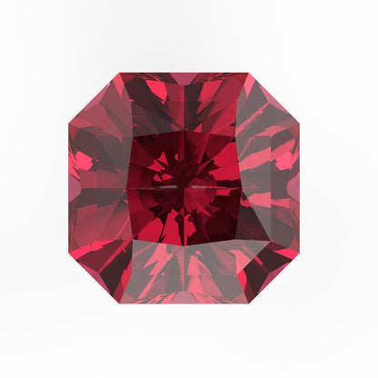 1 to 3 ct Asscher Cut VVS1 Simulated Pink Ruby July Birthstone