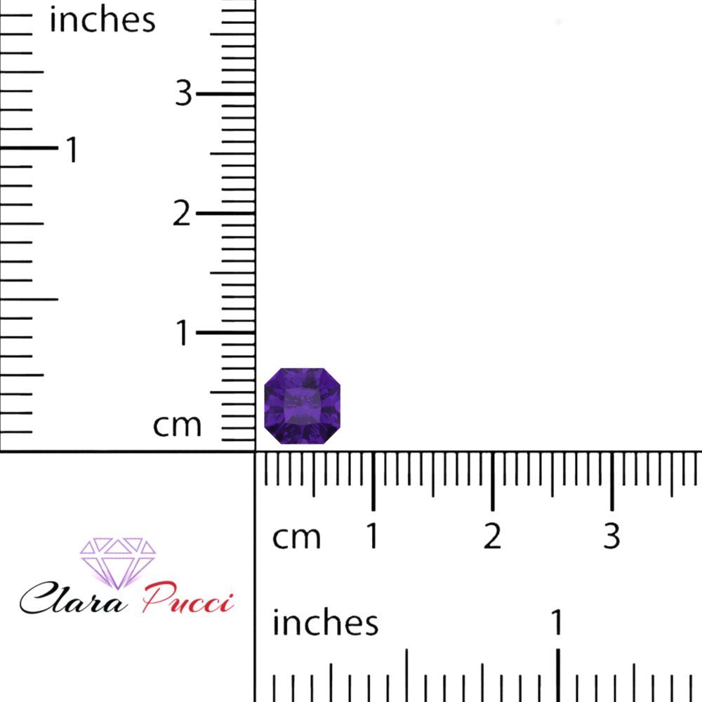 1 to 3 ct Asscher Cut VVS1 Natural Purple Amethyst February Birthstone