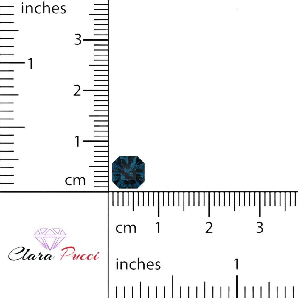 1 to 3 ct Asscher Cut VVS1 Natural london blue topaz September Birthstone