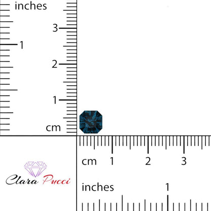 1 to 3 ct Asscher Cut VVS1 Natural london blue topaz September Birthstone