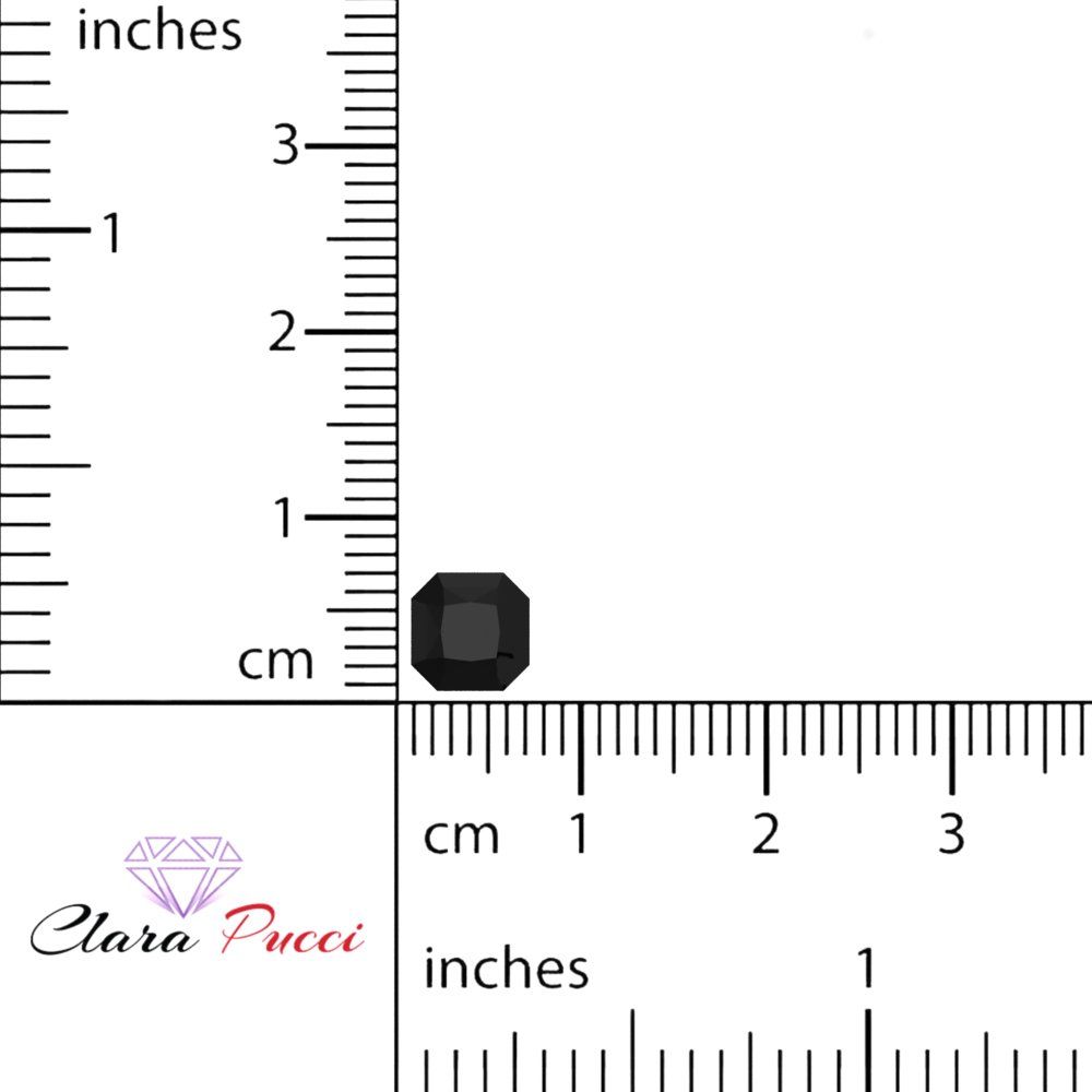 1 to 3 ct Asscher Cut VVS1 Natural Black Onyx December Birthstone