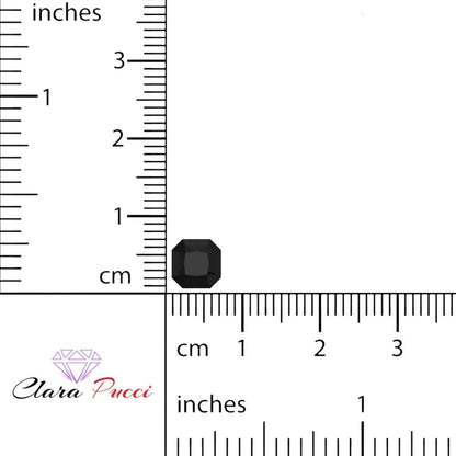 1 to 3 ct Asscher Cut VVS1 Natural Black Onyx December Birthstone