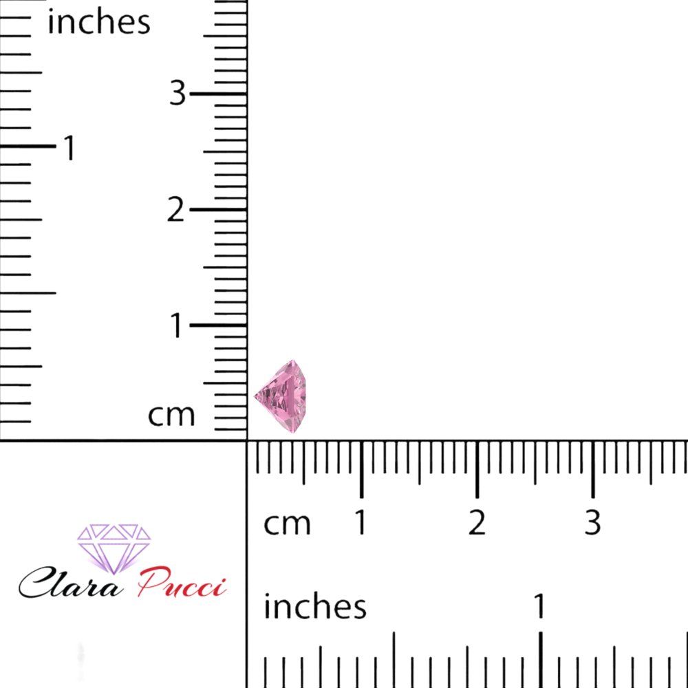 1 to 3 ct Asscher Cut VVS1 Simulated Pink October Birthstone