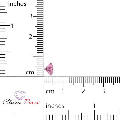 1 to 3 ct Asscher Cut VVS1 Simulated Pink October Birthstone