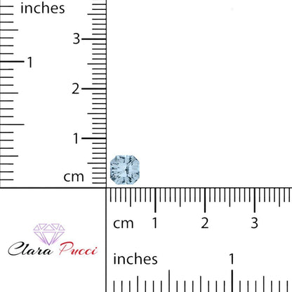 1 to 3 ct Asscher Cut VVS1 Natural Sky blue topaz March Birthstone