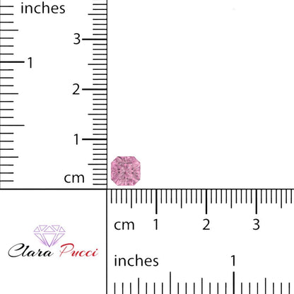 1 to 3 ct Asscher Cut VVS1 Simulated Pink October Birthstone