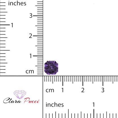 1 to 3 ct Asscher Cut VVS1 Simulated Purple Alexandrite February Birthstone