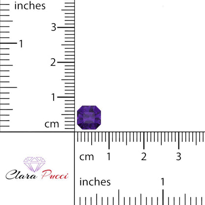 1 to 3 ct Asscher Cut VVS1 Natural Purple Amethyst February Birthstone