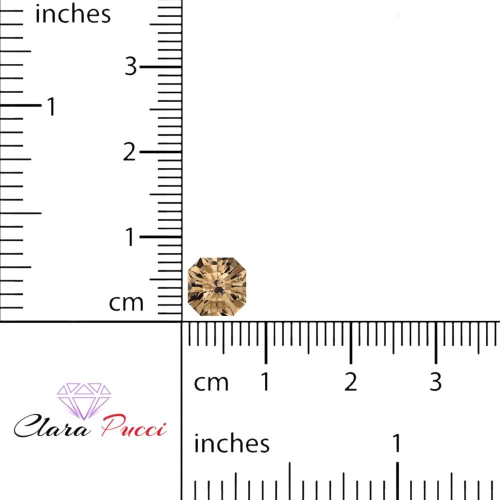 1 to 3 ct Asscher Cut VVS1 Simulated Brown Champagne November Birthstone