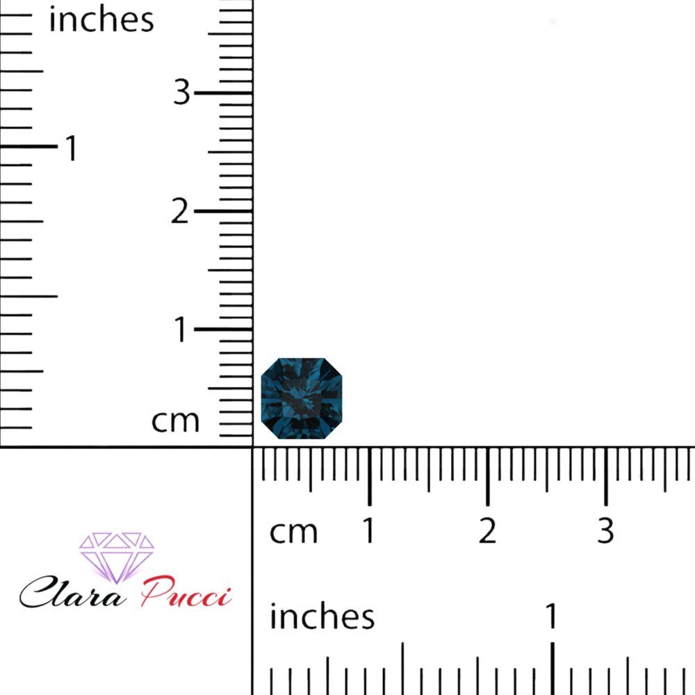 1 to 3 ct Asscher Cut VVS1 Natural london blue topaz September Birthstone