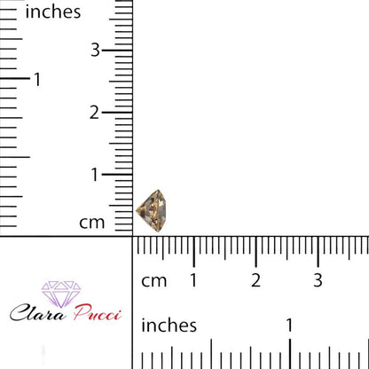 1 to 3 ct Asscher Cut VVS1 Simulated Brown Champagne November Birthstone