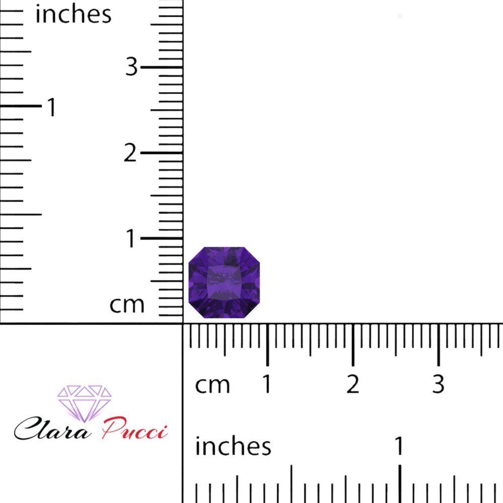 1 to 3 ct Asscher Cut VVS1 Natural Purple Amethyst February Birthstone