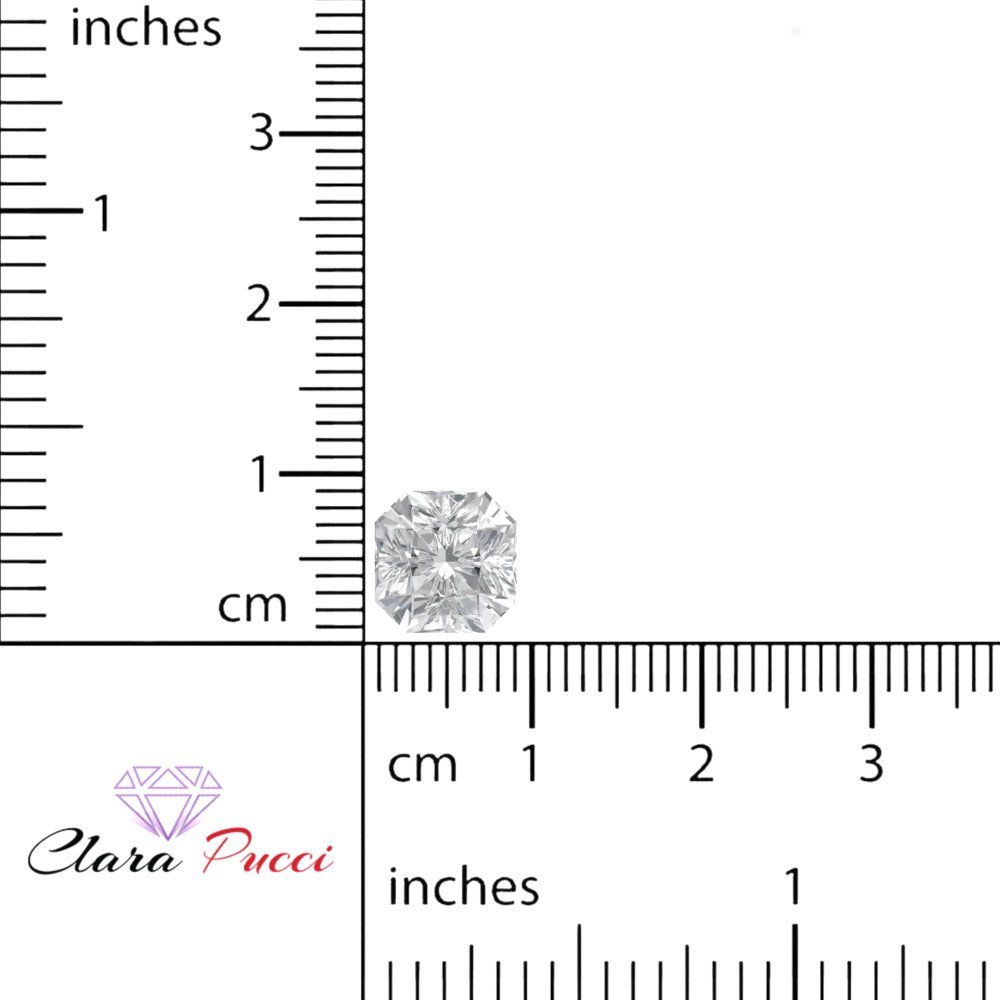 1 to 3 ct Asscher Cut VVS1 Simulated Clear April Birthstone