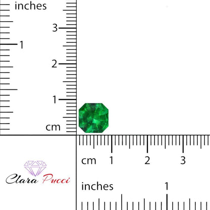 1 to 3 ct Asscher Cut VVS1 Simulated Green Emerald May Birthstone