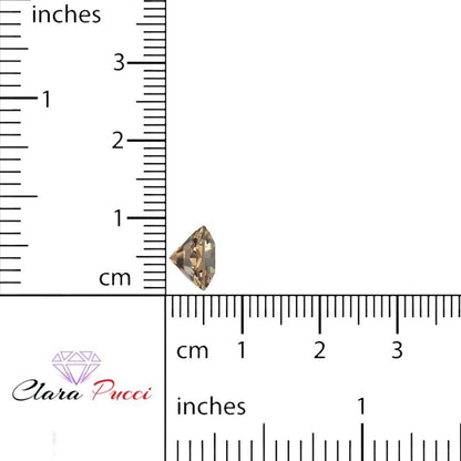 1 to 3 ct Asscher Cut VVS1 Simulated Brown Champagne November Birthstone