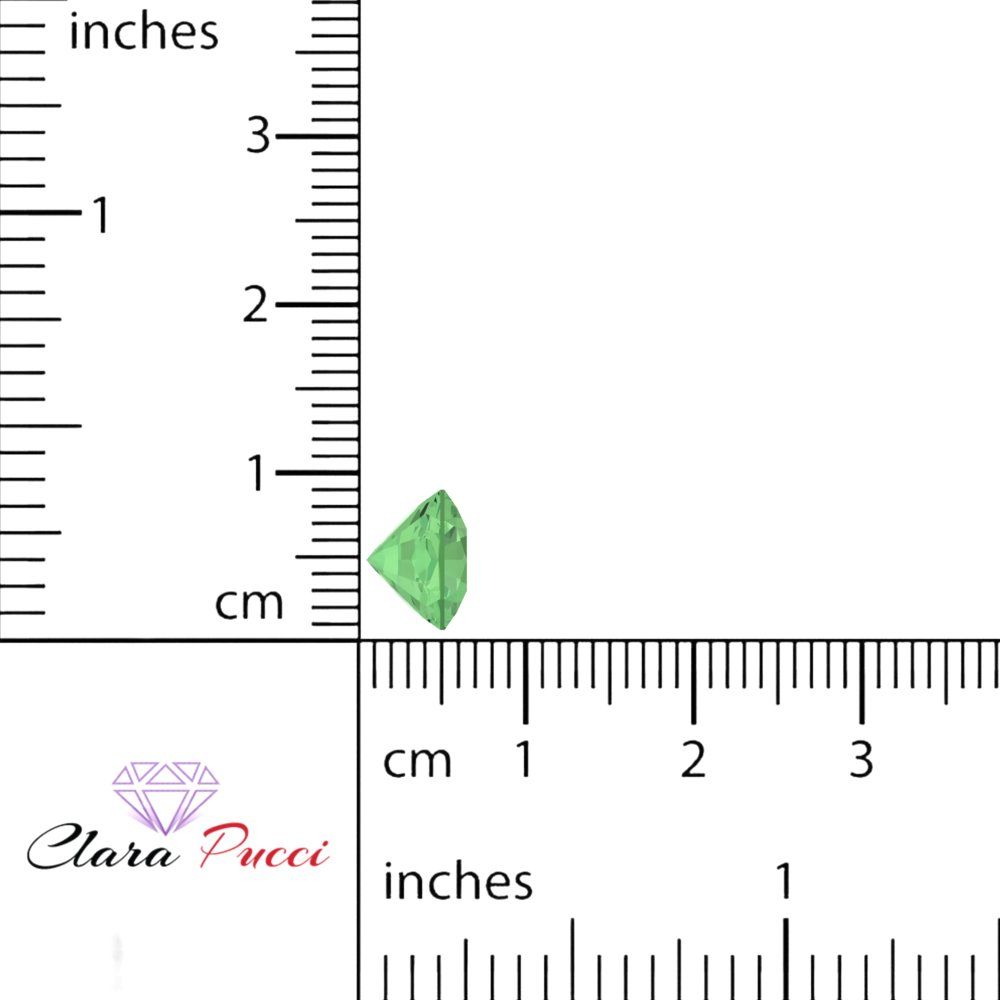 1 to 3 ct Asscher Cut VVS1 Simulated Light Green August Birthstone