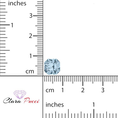 1 to 3 ct Asscher Cut VVS1 Natural Sky blue topaz March Birthstone