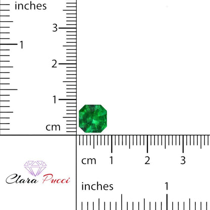 1 to 3 ct Asscher Cut VVS1 Simulated Green Emerald May Birthstone