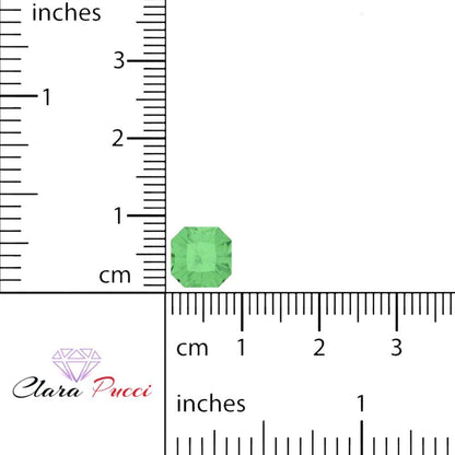 1 to 3 ct Asscher Cut VVS1 Simulated Light Green August Birthstone