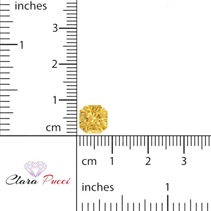 1 to 3 ct Asscher Cut VVS1 Simulated Yellow November Birthstone