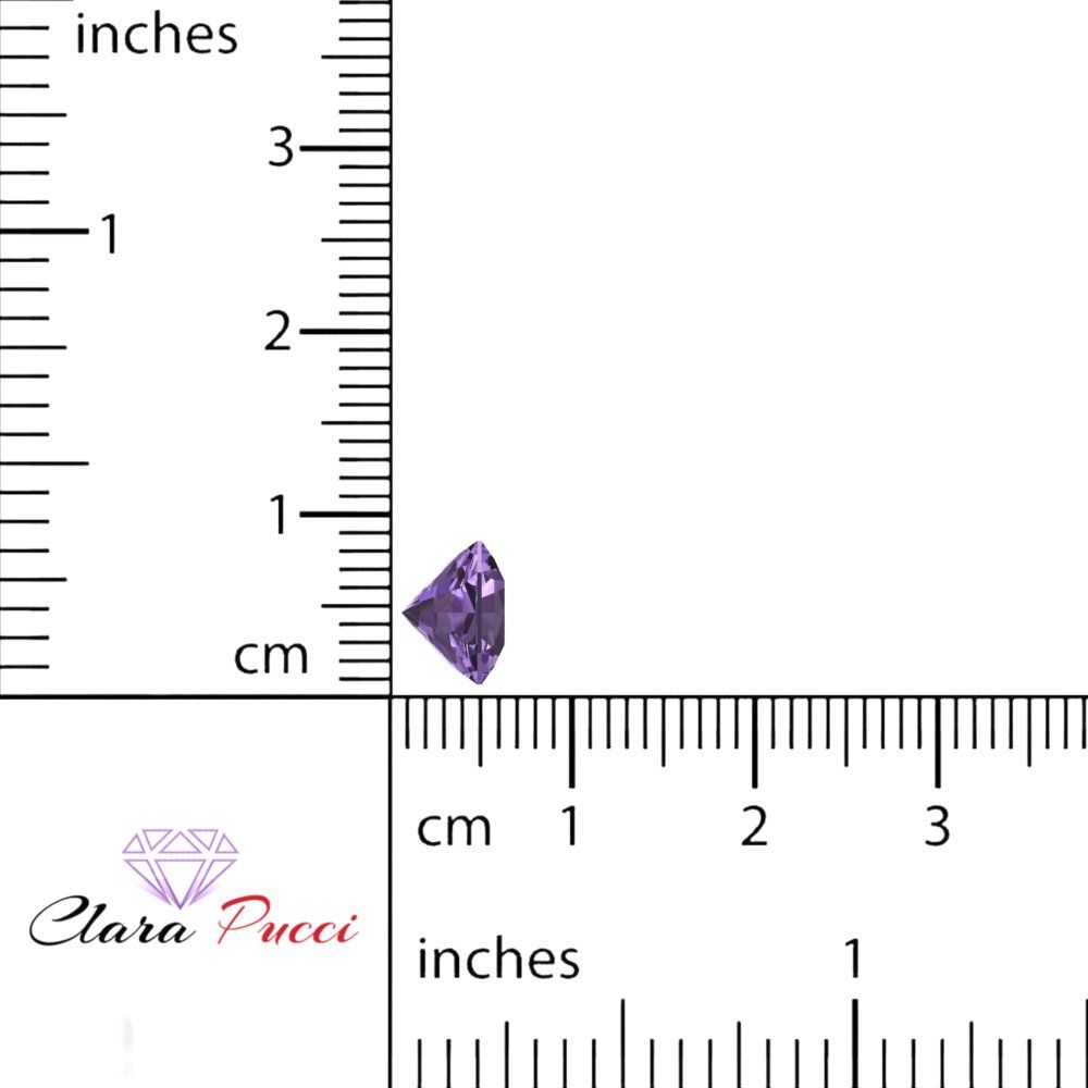 1 to 3 ct Asscher Cut VVS1 Simulated Purple Alexandrite February Birthstone
