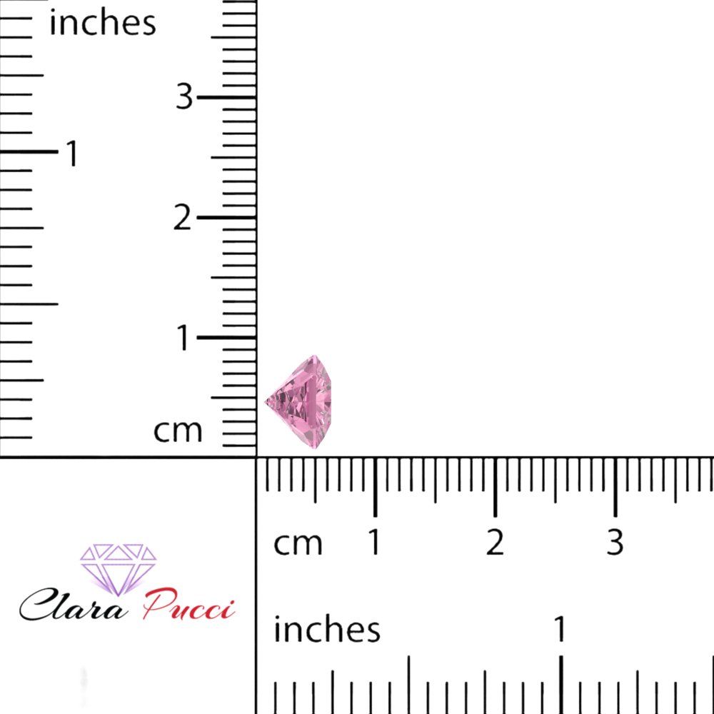 1 to 3 ct Asscher Cut VVS1 Simulated Pink October Birthstone