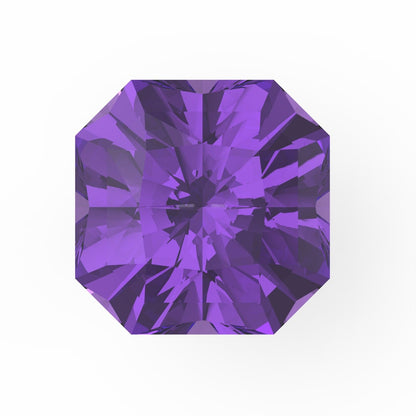 1 to 3 ct Asscher Cut VVS1 Simulated Purple Alexandrite February Birthstone