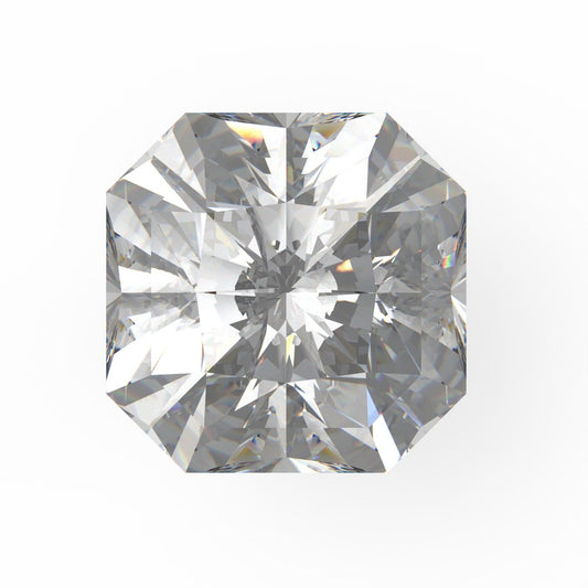 1 to 3 ct Asscher Cut VVS1 Synthetic Clear Moissanite April Birthstone