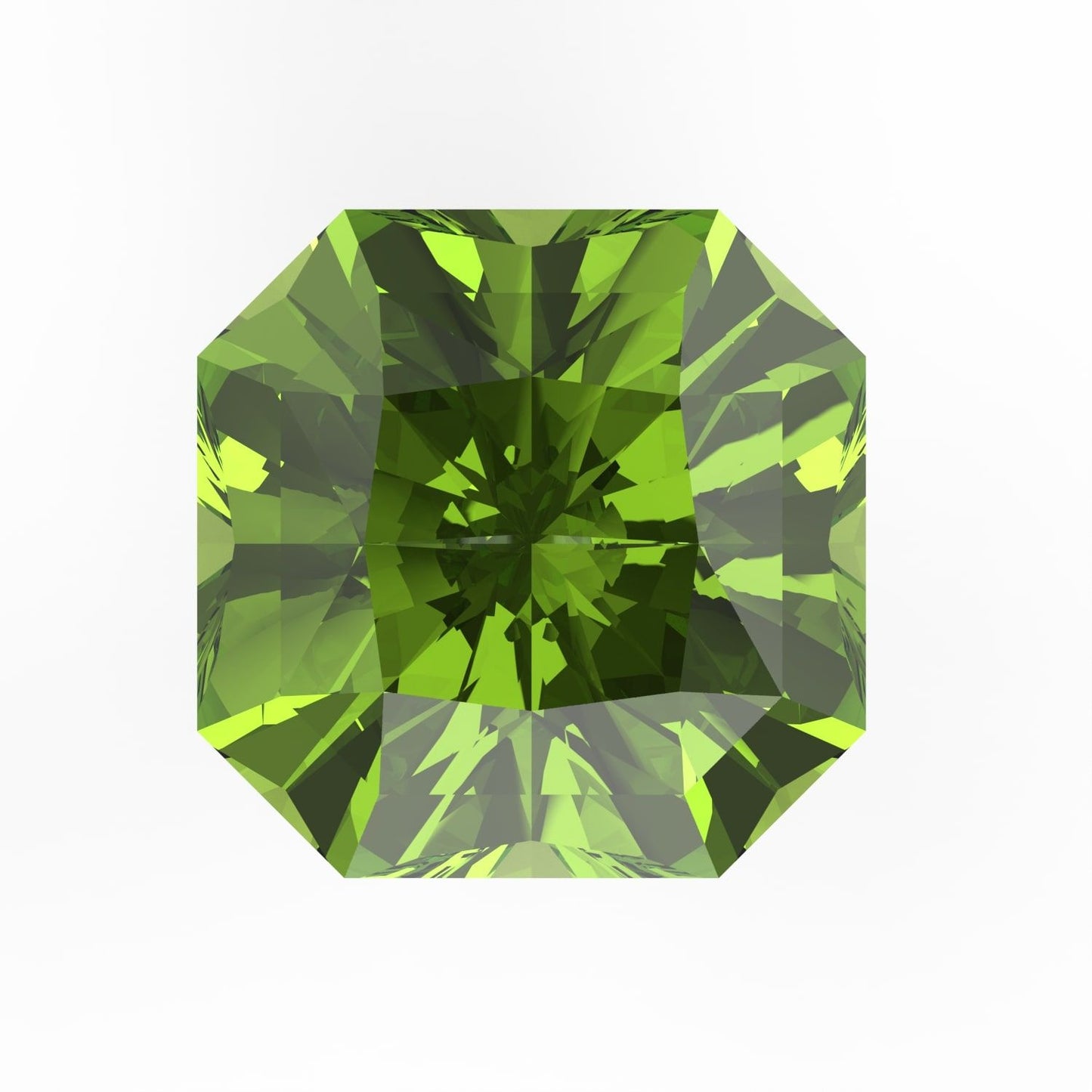 1 to 3 ct Asscher Cut VVS1 Natural Green Peridot August Birthstone