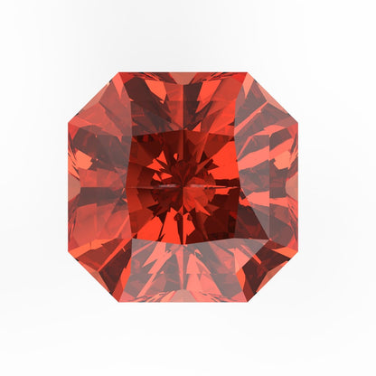 1 to 3 ct Asscher Cut VVS1 Simulated Red January Birthstone