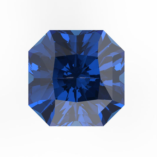 1 to 3 ct Asscher Cut VVS1 Simulated Blue Tanzanite September Birthstone