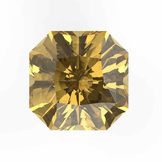 1 to 3 ct Asscher Cut VVS1 Simulated Yellow November Birthstone