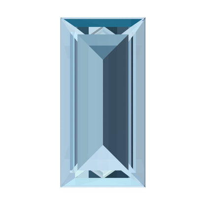 0.33 ct 5x3.5mm Baguette Cut Natural Swiss blue topaz March Birthstone