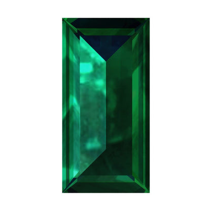 0.33 ct 5x3.5mm Baguette Cut Simulated Green Emerald May Birthstone