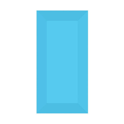 0.33 ct 5x3.5mm Baguette Cut Simulated Blue Turquoise December Birthstone
