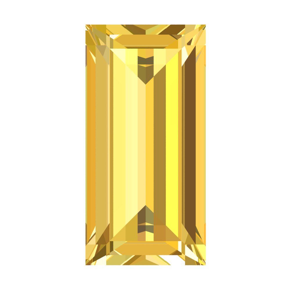 0.33 ct 5x3.5mm Baguette Cut Simulated Yellow November Birthstone