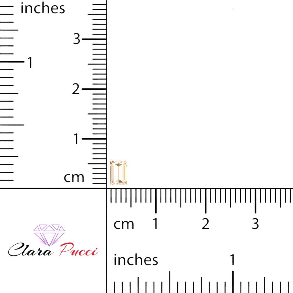 0.33 ct 5x3.5mm Baguette Cut Natural Brown Morganite November Birthstone