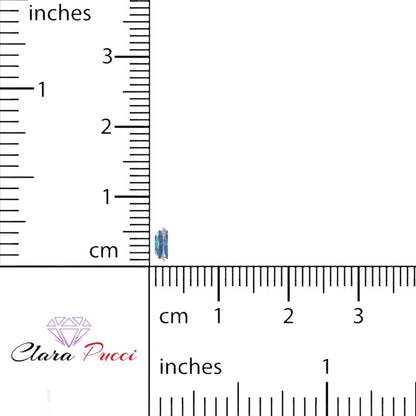 0.33 ct 5x3.5mm Baguette Cut Synthetic Blue moissanite September Birthstone