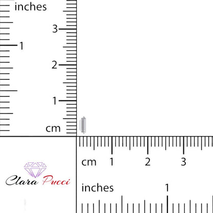 0.33 ct 5x3.5mm Baguette Cut Simulated Clear April Birthstone