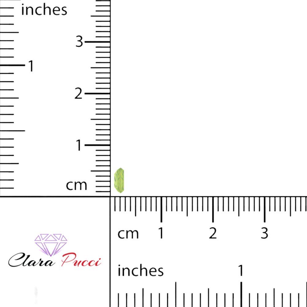 0.33 ct 5x3.5mm Baguette Cut Natural Green Peridot August Birthstone
