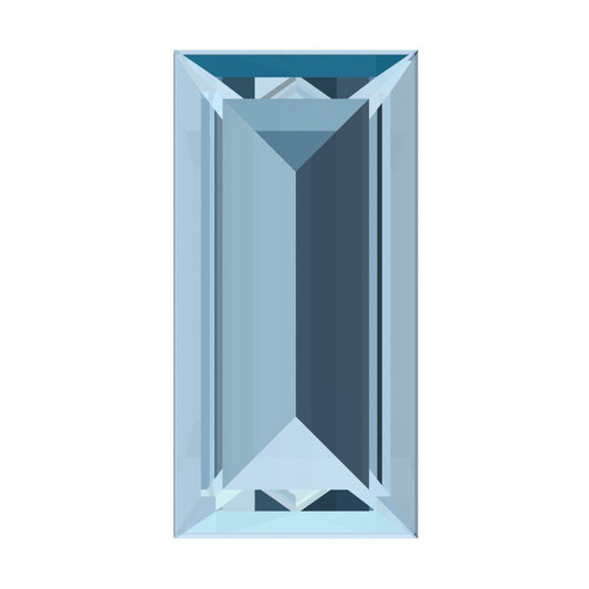 0.33 ct 5x3.5mm Baguette Cut Natural Swiss blue topaz March Birthstone