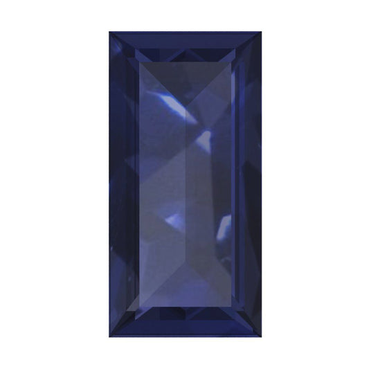 0.33 ct 5x3.5mm Baguette Cut Simulated Blue sapphire September Birthstone